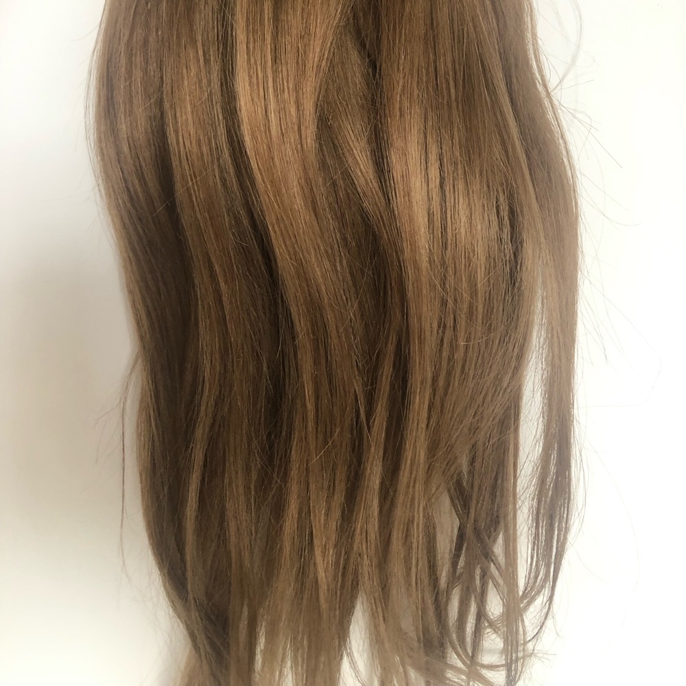 16” Light Chestnut Brown Clip In Hair Extensions